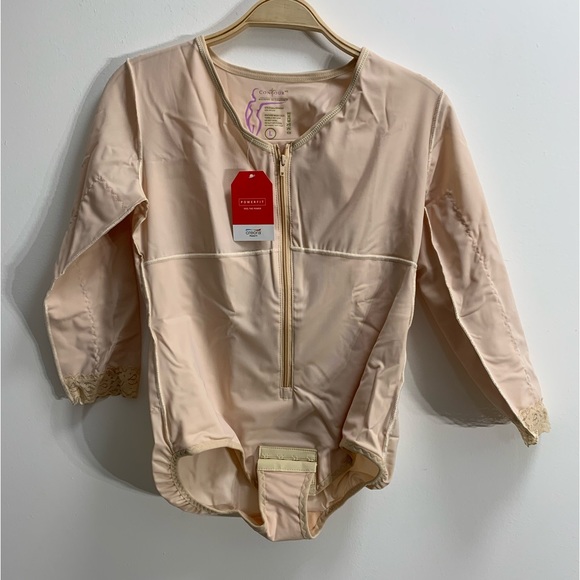 NEW CONTOUR MS Body Shaper Brief Style with Sleeves Closed Crotch Size:Large - Picture 2 of 4